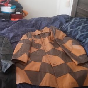 2 leather coats
